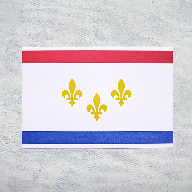 Nola Flag postcard